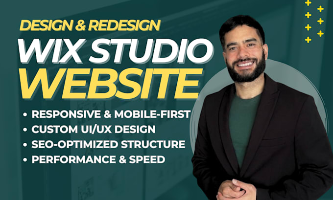 design a wix studio website with custom graphics and video