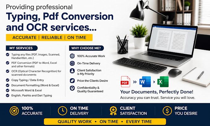 professionally type and convert documents
