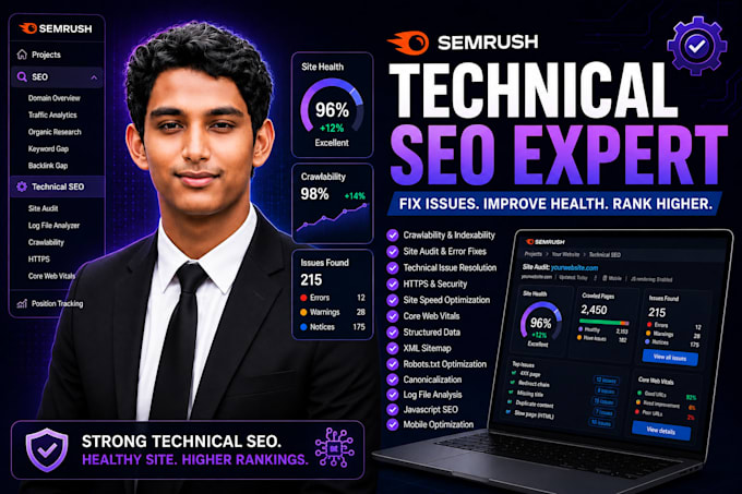 do technical SEO, fix google search console errors and indexing issues