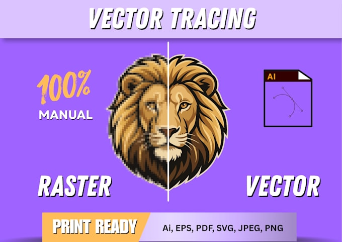 recreate logo, fix vector and resize any graphic