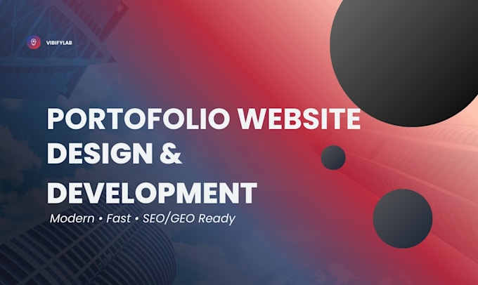 design and develop a modern portfolio website