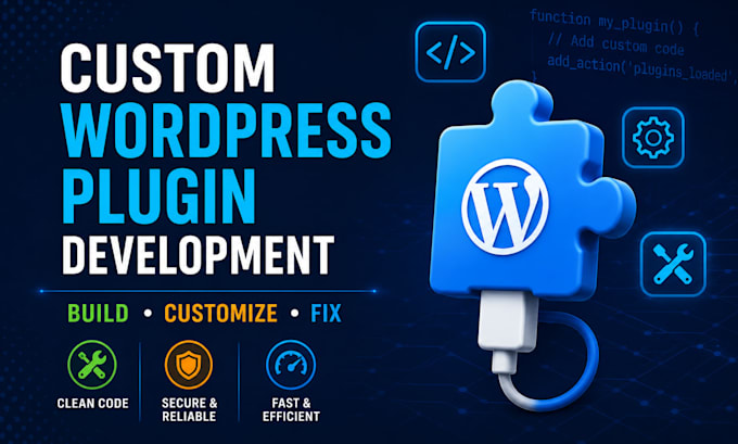 develop custom wordpress plugins and woocommerce plugins