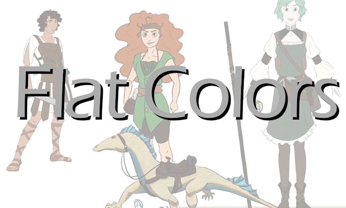 create digital art with flat colors