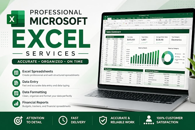 create and format professional microsoft excel spreadsheets