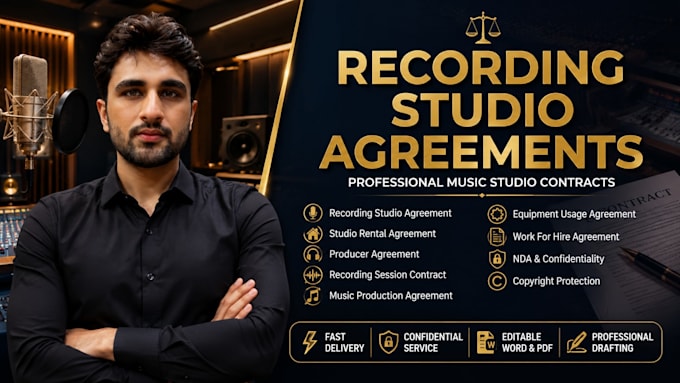 draft recording studio agreements and music studio contracts