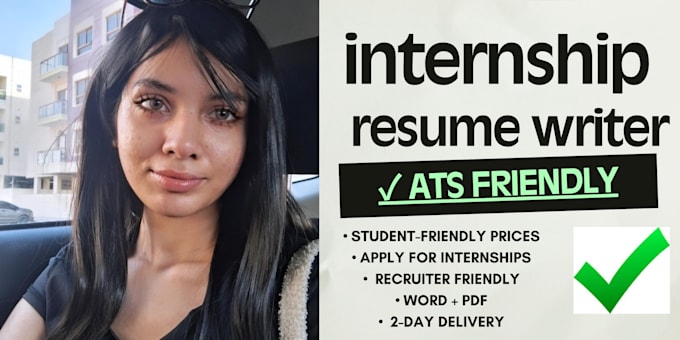 write an ats optimized internship resume for students