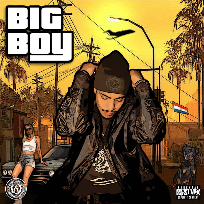 design a unique illustrated rap cover art for you