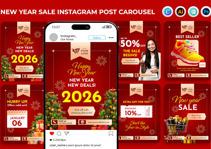 design social media post instagram carousel facebook post design canva templates