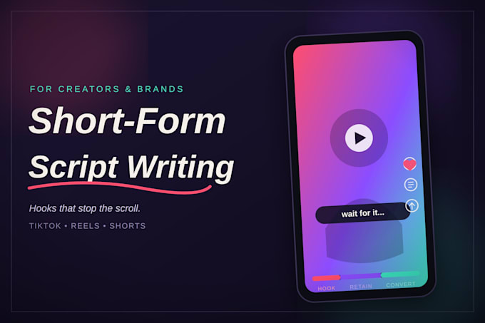 write short form scripts for tiktok, reels, and youtube shorts