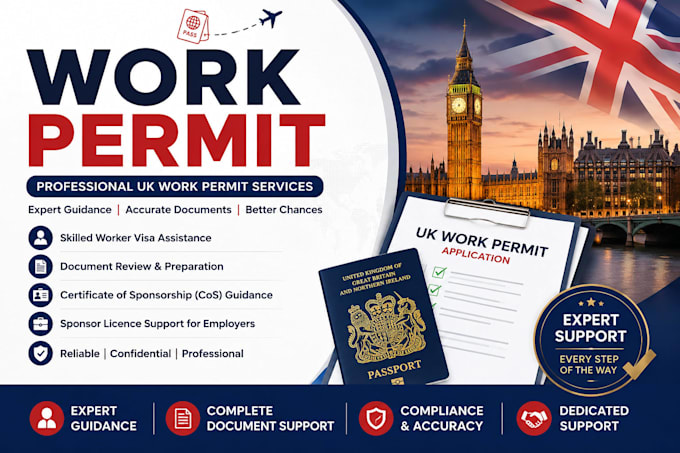 assist with UK work permit and skilled worker visa application