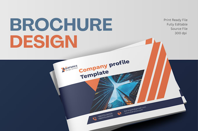 design a professional trifold or bifold brochure for your business