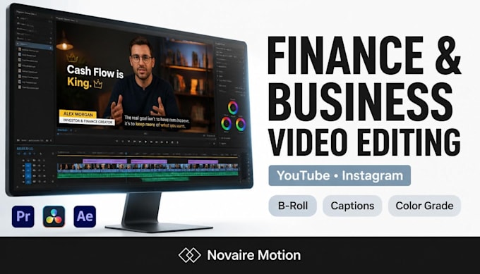 edit videos for finance coaches and business creators