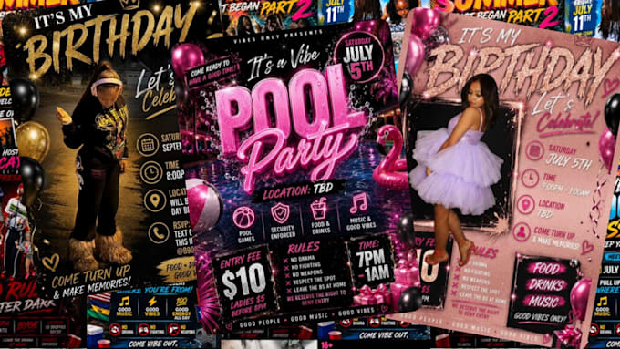 design an eye catching party flyer