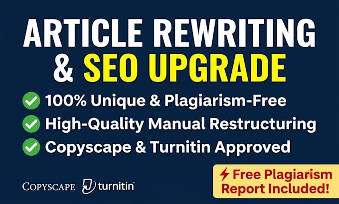 rewrite and SEO optimize your blog posts with zero plagiarism guaranteed