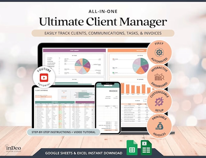 editable excel or google sheets invoice and tracker budget spreadsheet templates