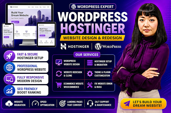 hostinger website design, hostinger website, hostinger wordpress website design