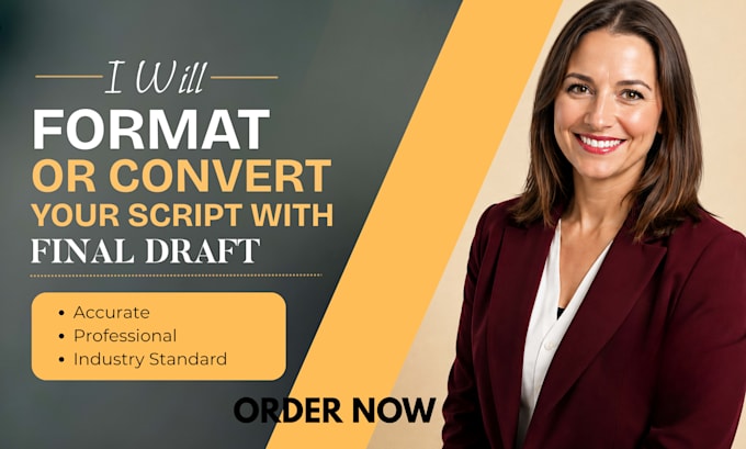 format or convert your script to final draft