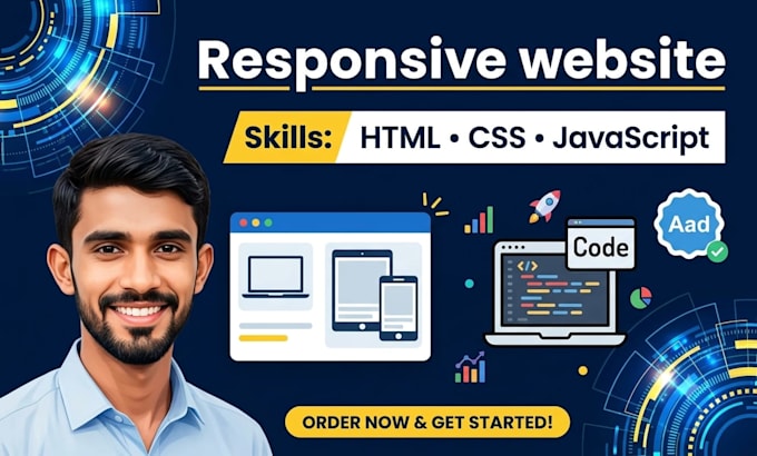 design modern responsive landing page and website in 24 hour