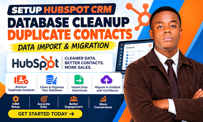 setup hubspot CRM database cleanup duplicate contacts data import migration