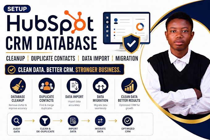 setup hubspot CRM database cleanup duplicate contacts data import migration