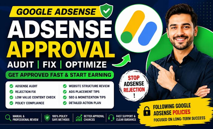 do google adsense approval, audit fix rejection issues and adsense monetization