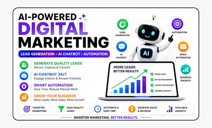 provide ai powered digital marketing lead generation ai chatbot and automation