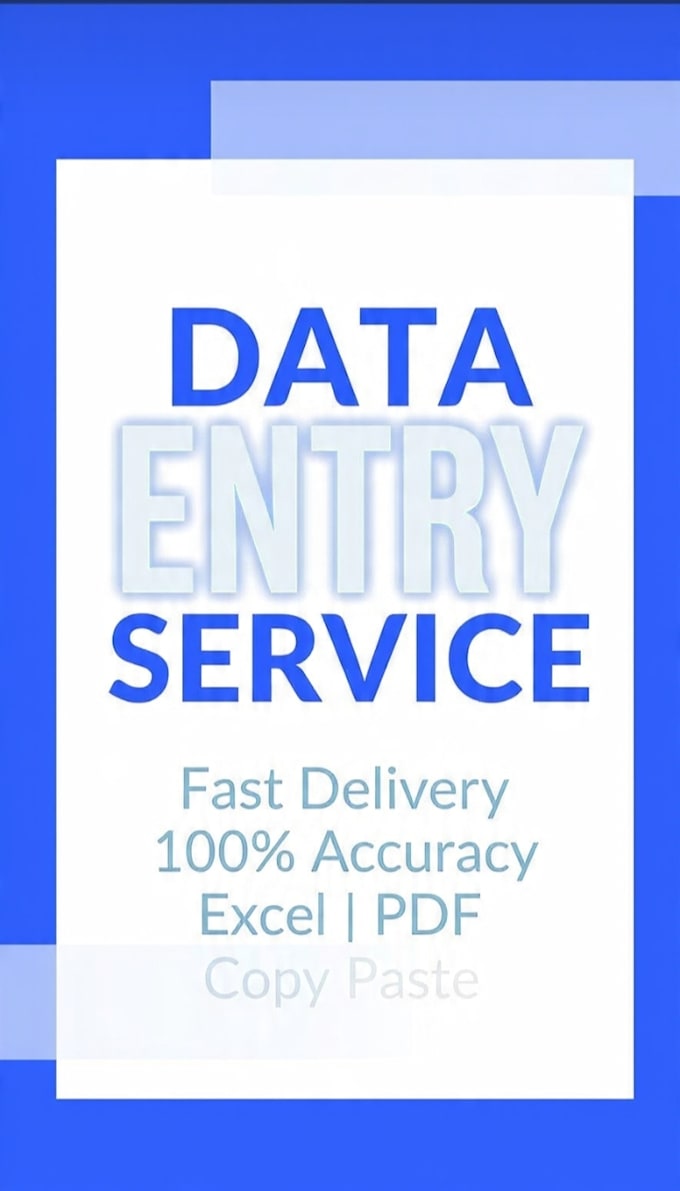 do fast and accurate data entry, excel and copy paste work