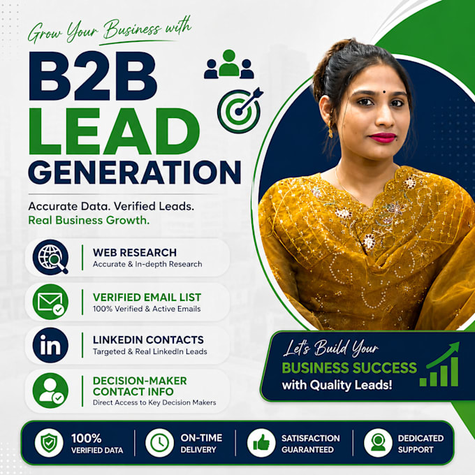 b2b lead generation, web research, verified email list