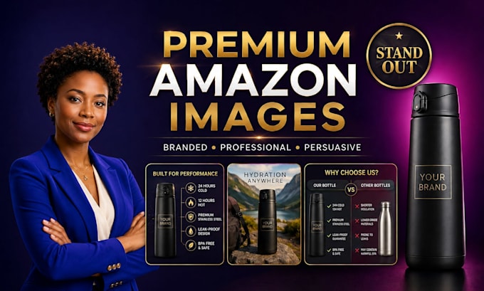 create premium amazon images, listing images and amazon infographic design