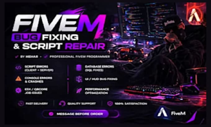 fix fivem server bugs, scripts errors, and performance issues