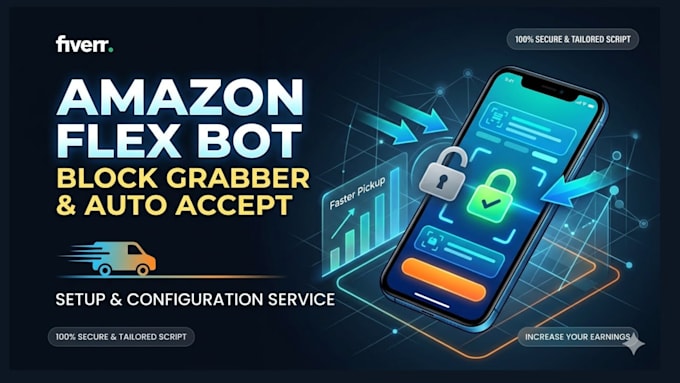 setup a fast amazon flex bot, flex block grabber auto accept script