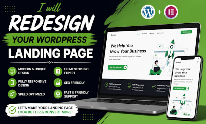 redesign your wordpress landing page