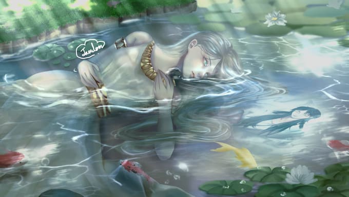 draw digital character design or illustration for you