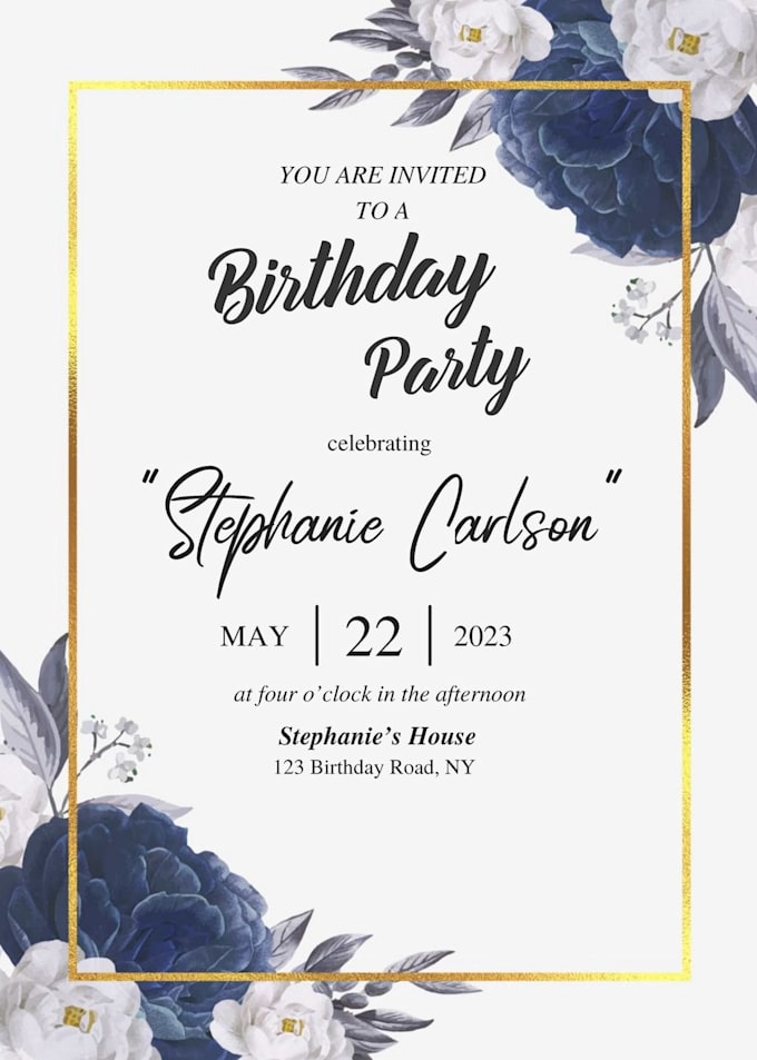 design elegant birthday invitation cards