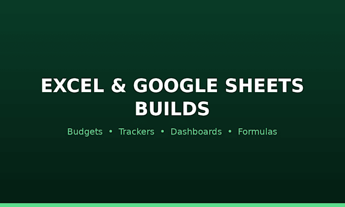 build a custom excel or google sheets spreadsheet