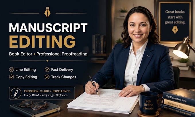 manuscript editing, book editor and proofreading