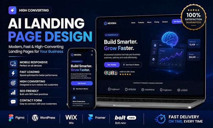 design a high converting ai landing page