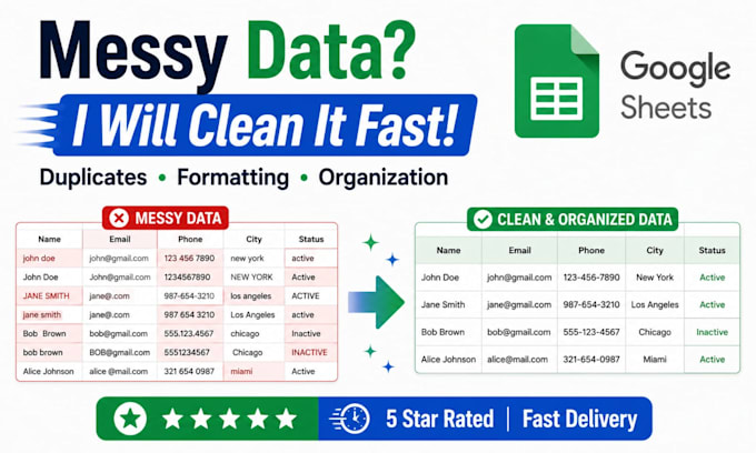 do google sheets data cleaning and formatting