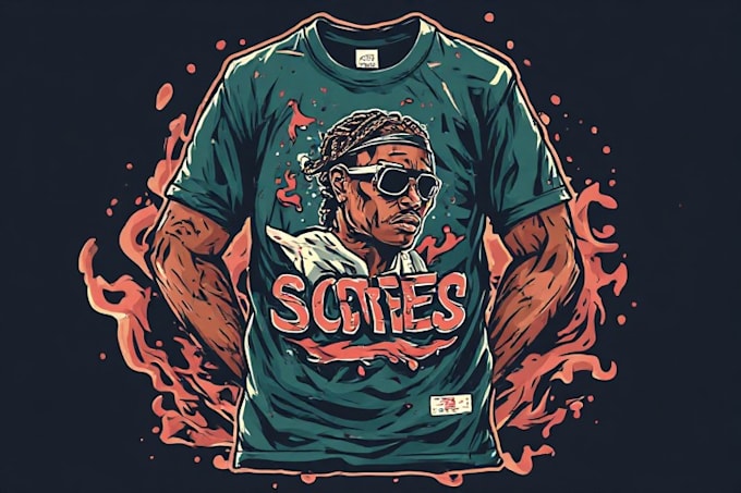 make custom vintage retro t shirt illustration