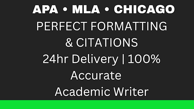 format and proofread apa mla chicago paper