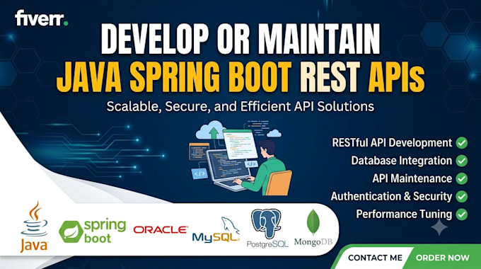 develop or maintain java spring boot rest apis