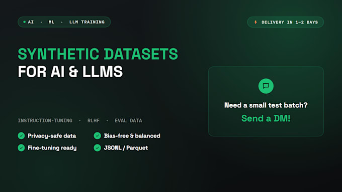 create custom synthetic datasets for ai and llms
