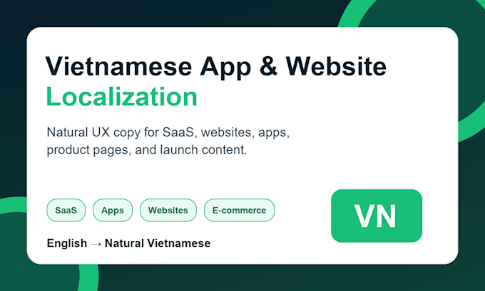 localize your app website or saas into natural vietnamese