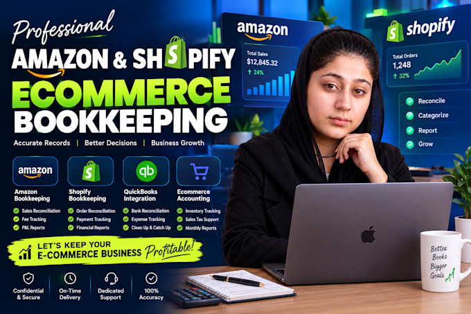 do amazon and shopify ecommerce bookkeeping and accounting in quickbooks online