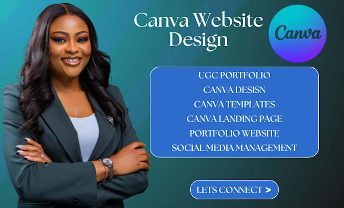 design canva website design ugc website social media canva template