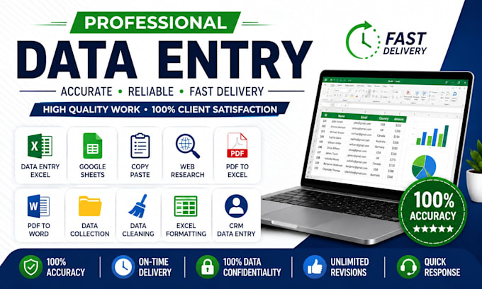 do accurate data entry, excel data