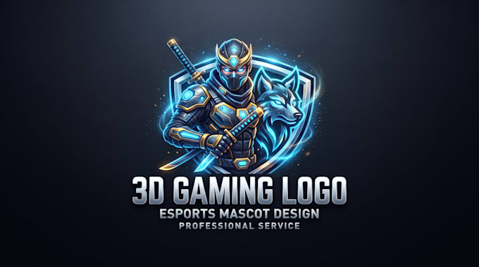 design a modern 3d gaming mascot and esports logo