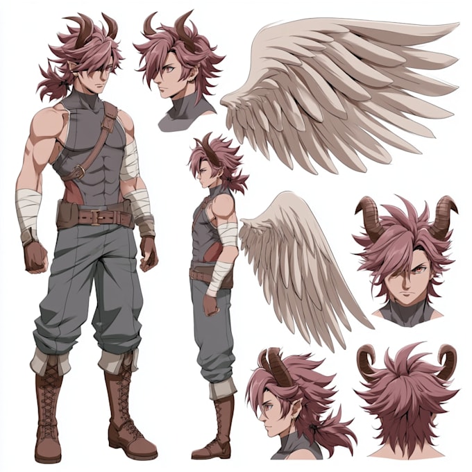 design character sheet or reference sheet for your character