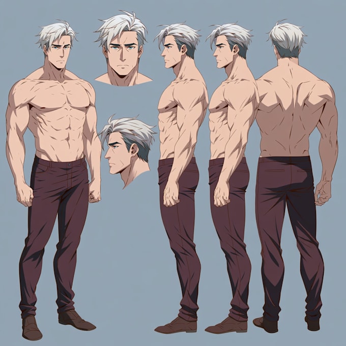 draw character design reference sheet