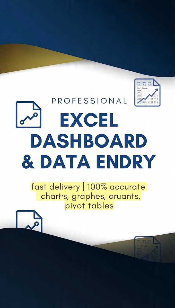 create professional excel dashboard and data entry